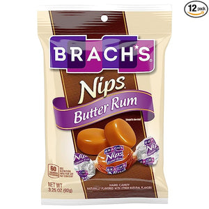 Brach's Butter Rum Nips Peg Bag 3.5oz - Sweets and Geeks