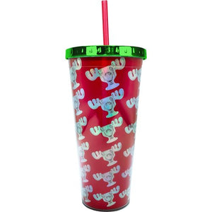 A Christmas Story: Christmas Moose Foil Cup with Straw - Sweets and Geeks