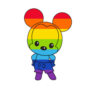 Rainbow Mickey – 3D Foam Magnet - Sweets and Geeks