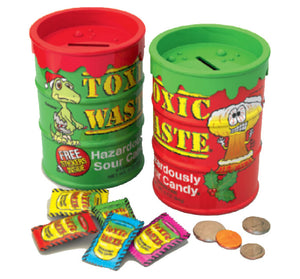 Toxic Waste Christmas Sour Candy and Bank 3oz - Sweets and Geeks