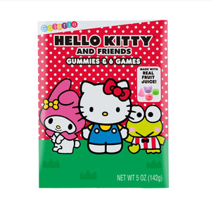 Hello Kitty And Friends Gummies W/ 6 Games 5oz Box - Sweets and Geeks