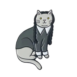 Goth Cat Pin - Sweets and Geeks