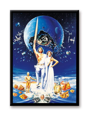 Star Wars - Retro Luke and Leia Poster Magnet - Sweets and Geeks