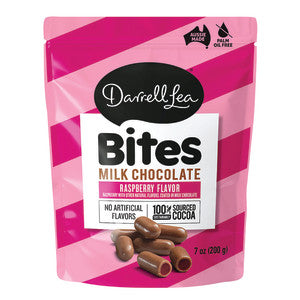 Darrell Lea Milk Chocolate Raspberry Bites 7oz - Sweets and Geeks