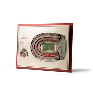 Ohio State Buckeyes 3D Stadium Wall Art - Sweets and Geeks