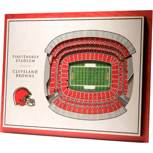 Cleveland Browns 3D Stadium Wall Art - Sweets and Geeks