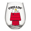 Snoopy and Woodstock House Chillin Stemless Glass