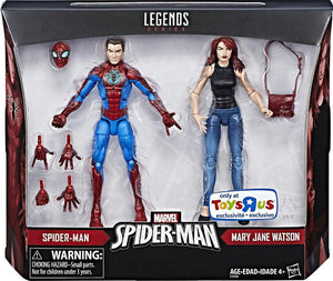 (DAMAGED BOX) Hasbro Marvel Legends Series - Spider-Man / Mary Jane Watson 6" Action Figure 2-Pack (Toys-R-Us Exclusive) - Sweets and Geeks