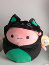 Squishmallows: Archie the Axolotl in a Cat Costume 8"