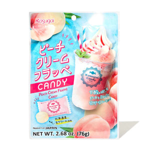 KASUGAI Peach Cream Frappe Candy 76g - Sweets and Geeks