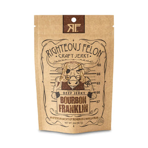 RTZN Beef Jerky 2oz Bags- Bourbon Franklin - Sweets and Geeks