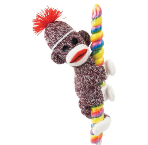 Sock Monkey Purple Hitcher Lollipop - Sweets and Geeks