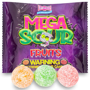 Barnett's Mega Sour Fruit Candy 3.7oz Bag - Sweets and Geeks
