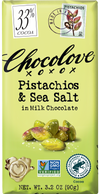 Chocolove Pistachios & Sea Salt in 33% Milk Chocolate 3.2oz Bar (SNG12)