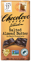 Chocolove 55% Dark Salted Almond Butter 3.2oz Bar (SNG12)