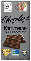 Chocolove 88% Extreme Dark Chocolate 3.2oz Bar (SNG12)