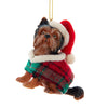 2.56" Resin Yorkshire Terrier w/ Coat Ornament