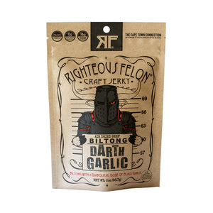 RTZN Beef Jerky 2oz Bags- Darth Garlic - Sweets and Geeks