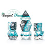 Eclipse Dice - "Deepest Dream" - Midnight Black & Teal - 7pc Set