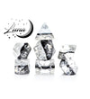 Eclipse Dice - "Luna" - White and Black - 7pc Set
