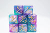 Amethyst Aurora Counter Dice Set
