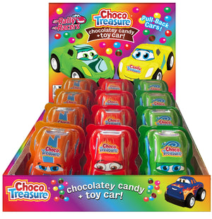 Choco Treasure Rally Race Chocolate Candy W/ Toy Car 0.8oz - Sweets and Geeks