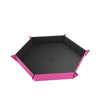 Magnetic Hexagonal Dice Tray - Black/Pink