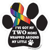 Paw Magnets - Rainbow: (I've Got My Two Moms Wrapped Around My Little Paw Print)