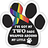 Paw Magnets - Rainbow: (I've Got My Two Dads Wrapped Around My Little Paw Print)