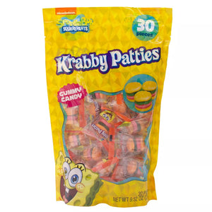 Gummy Krabby Patties Stand up Bag 9oz - Sweets and Geeks