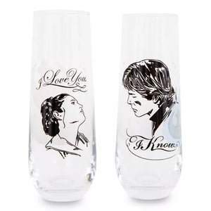 Star Wars Han and Leia 2pc Stemless Fluted Glass Set - Sweets and Geeks