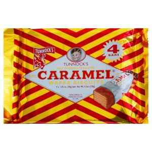 Tunnock's Milk Chocolate Caramel Biscuits 4pk 1oz - Sweets and Geeks