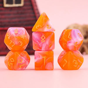 Pink Pumpkin Dice Set - Sweets and Geeks