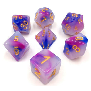 Jade (Dark Blue + Purple) Dice Set - Sweets and Geeks