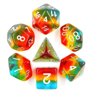 Sunset Dusk Resin Dice Set - Sweets and Geeks