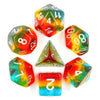 Sunset Dusk Resin Dice Set - Sweets and Geeks