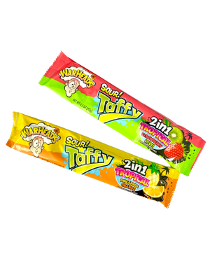 Warheads Sour Taffy 2 in 1 Tropical Flavors 1.5oz Bar - Sweets and Geeks