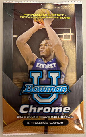 2022/23 Bowman University Chrome Basketball Hobby Pack - Sweets and Geeks