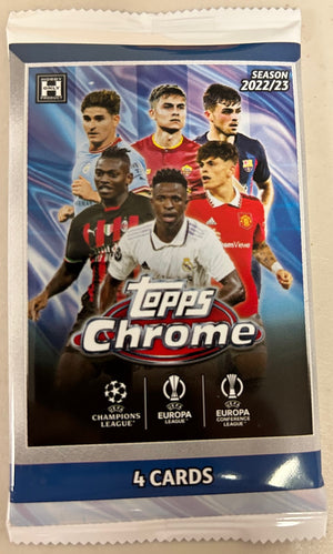 2022/23 Topps Chrome UEFA Club Competitions Soccer Hobby Pack - Sweets and Geeks