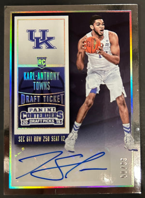 2015-16 Panini Contenders Draft Picks Draft Ticket #124A Karl-Anthony Towns AU/Facing right - Sweets and Geeks