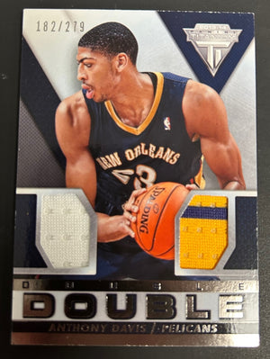 2013-14 Panini Titanium Double Double Jerseys #44 Anthony Davis/279 - Sweets and Geeks