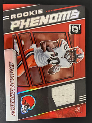 2021 Donruss Optic Rookie Phenoms Jerseys #31 Anthony Schwartz - Sweets and Geeks