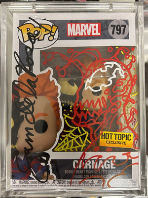 (Autographed) Funko Pop Marvel: Marvel - Carnage (Hot Topic Exclusive) (Signed by Sam De La Rosa) #797 - Sweets and Geeks