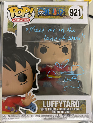 AUTOGRAPHED by Collen Clinkenbeard - Funko POP Animation: One Piece - Luffytaro (SWAU Cert) #921 - Sweets and Geeks
