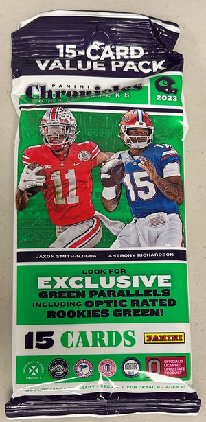 2023 Panini Chronicles Football Draft Picks Fat Pack - Sweets and Geeks