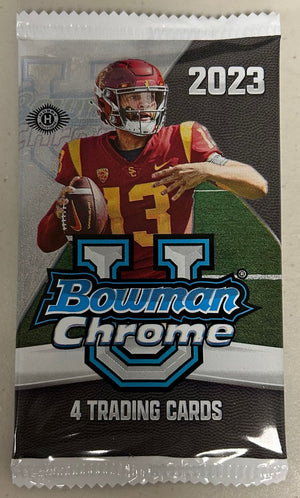 2023 Bowman Chrome University Football Hobby Pack - Sweets and Geeks