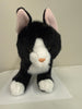 10" Cat Black & White Plush