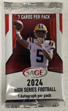 2024 Sage High Series Football Hobby Pack