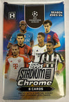 2023/24 Topps Stadium Club Chrome UEFA Club Competitions Soccer Hobby Pack