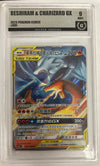 Reshiram & Charizard GX - Shining Together Summon TagTeam - 001/150 - CHINESE (Graded Golden 9)